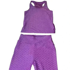 New Mix workout set. Tank top and Long tights with booty scrunch.